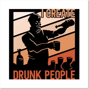 Barkeeper Create Drunk People Posters and Art